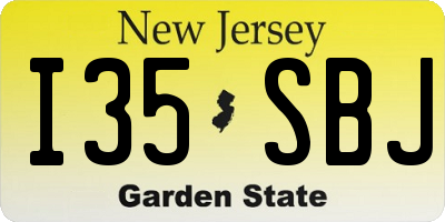 NJ license plate I35SBJ