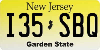 NJ license plate I35SBQ