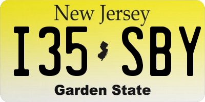NJ license plate I35SBY