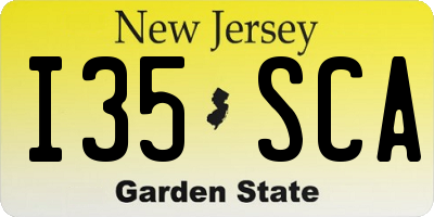 NJ license plate I35SCA