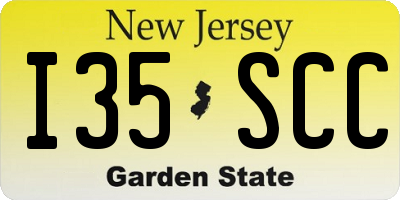 NJ license plate I35SCC