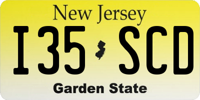 NJ license plate I35SCD