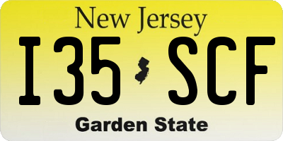 NJ license plate I35SCF