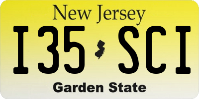 NJ license plate I35SCI