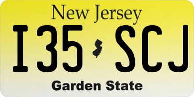 NJ license plate I35SCJ