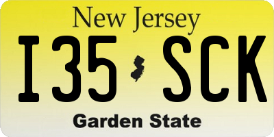 NJ license plate I35SCK
