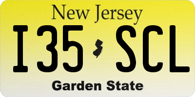 NJ license plate I35SCL