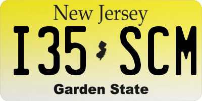 NJ license plate I35SCM
