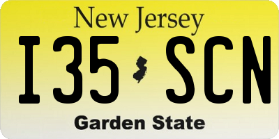 NJ license plate I35SCN