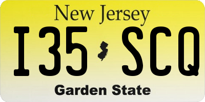 NJ license plate I35SCQ
