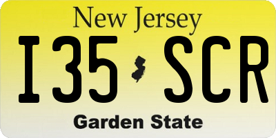 NJ license plate I35SCR