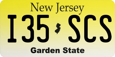 NJ license plate I35SCS