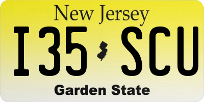 NJ license plate I35SCU