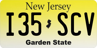 NJ license plate I35SCV