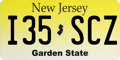 NJ license plate I35SCZ