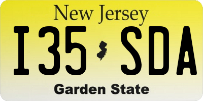 NJ license plate I35SDA