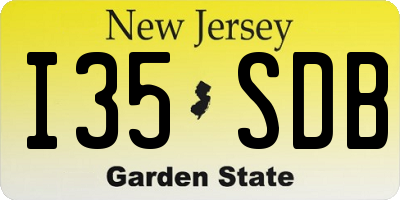 NJ license plate I35SDB