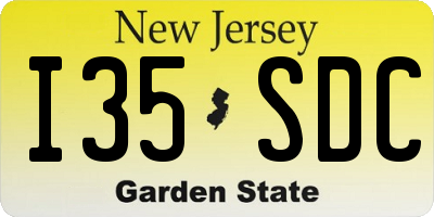 NJ license plate I35SDC