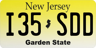 NJ license plate I35SDD