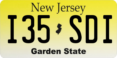NJ license plate I35SDI