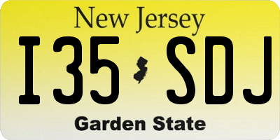 NJ license plate I35SDJ