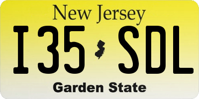 NJ license plate I35SDL