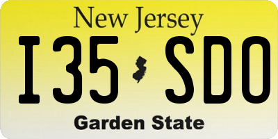 NJ license plate I35SDO
