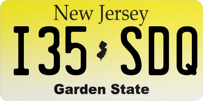 NJ license plate I35SDQ