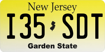 NJ license plate I35SDT