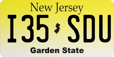 NJ license plate I35SDU