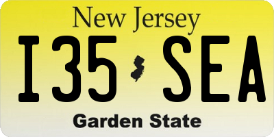 NJ license plate I35SEA