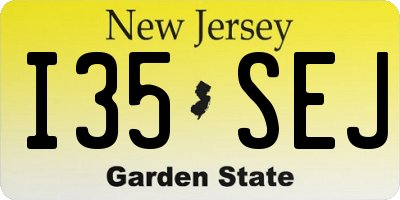 NJ license plate I35SEJ