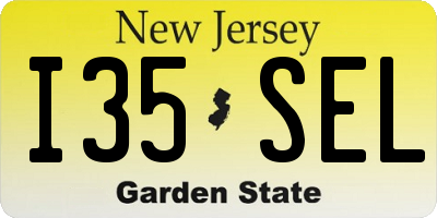 NJ license plate I35SEL