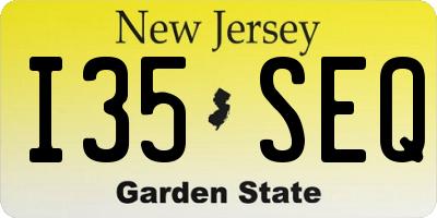 NJ license plate I35SEQ
