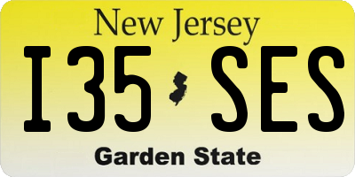 NJ license plate I35SES