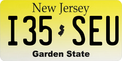 NJ license plate I35SEU