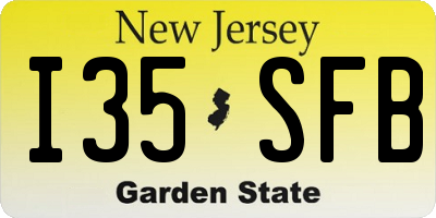 NJ license plate I35SFB