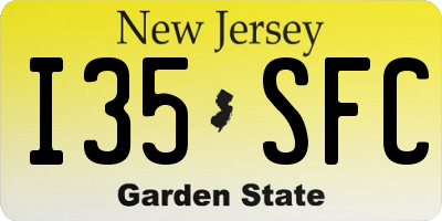 NJ license plate I35SFC