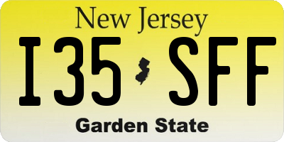 NJ license plate I35SFF