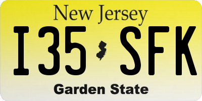 NJ license plate I35SFK
