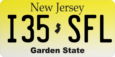 NJ license plate I35SFL