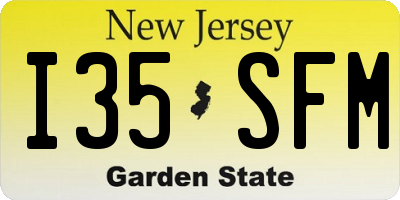 NJ license plate I35SFM