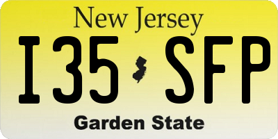NJ license plate I35SFP