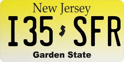 NJ license plate I35SFR