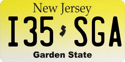 NJ license plate I35SGA