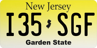 NJ license plate I35SGF