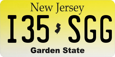 NJ license plate I35SGG