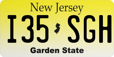 NJ license plate I35SGH