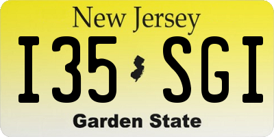 NJ license plate I35SGI