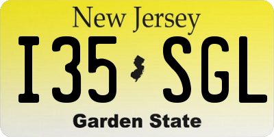 NJ license plate I35SGL